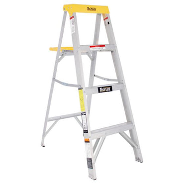 Escalera de tijera de aluminio tipo III con tapa plástica 3 escalones