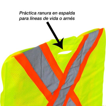 Chaleco de seguridad de alta visibilidad amarillo ajustable unitalla SR1034-AM MR Seguridad