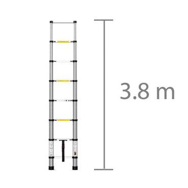 Escalera telescópica de aluminio de 3.8 Metros multiusos