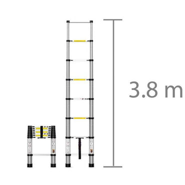 Escalera telescópica de aluminio de 3.8 Metros multiusos