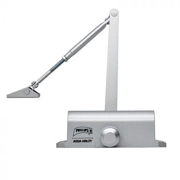 Cierrapuertas en aluminio natural