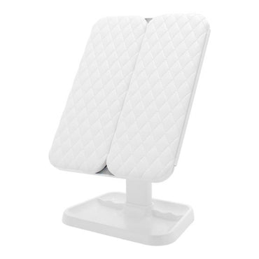 Espejo tríptico de maquillaje recargable con luz led