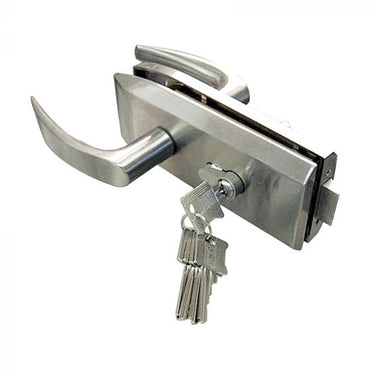 cerradura para puerta de vidrio doble manija cilindro mariposa 1173 Herralum