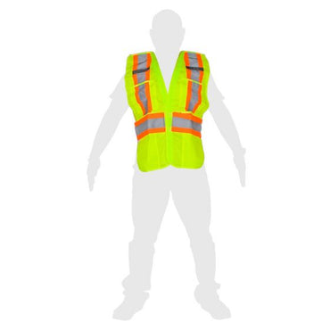 Chaleco de seguridad de alta visibilidad amarillo ajustable unitalla SR1034-AM MR Seguridad