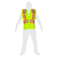 Chaleco de seguridad de alta visibilidad amarillo ajustable unitalla SR1034-AM MR Seguridad