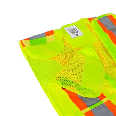 Chaleco de seguridad de alta visibilidad amarillo ajustable unitalla SR1034-AM MR Seguridad