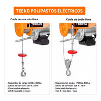 Polipasto eléctrico de 800 Kilos DHLA800 TEENO