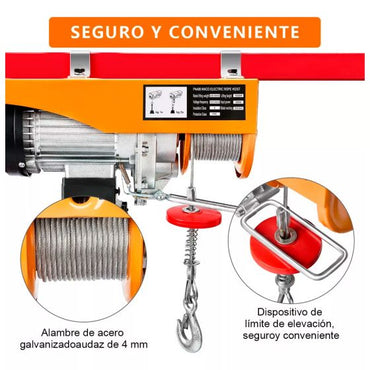 Polipasto eléctrico de 400 Kilos DHLA400 TEENO