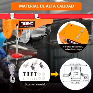 Polipasto eléctrico de 400 Kilos DHLA400 TEENO