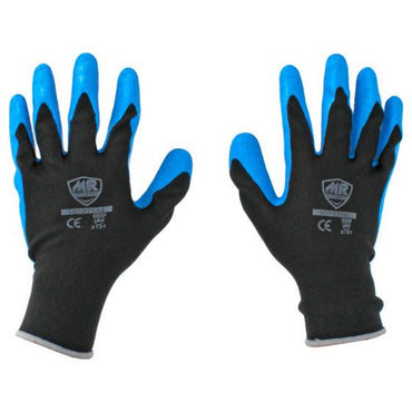 Guante de poliester con latex #9 SG1029-AZ MR Seguridad
