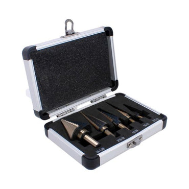 kit de 5 brocas escalonadas con estuche