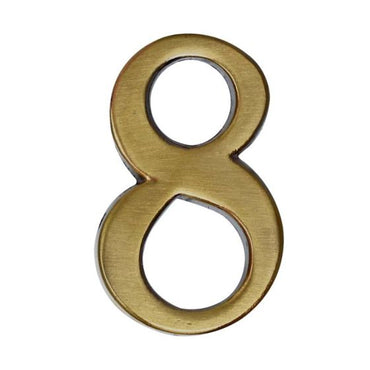 Número decorativo #8 latón antiguo