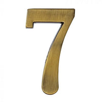 Número decorativo #7 latón antiguo