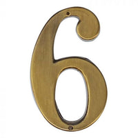 Número decorativo #6-9 latón antiguo